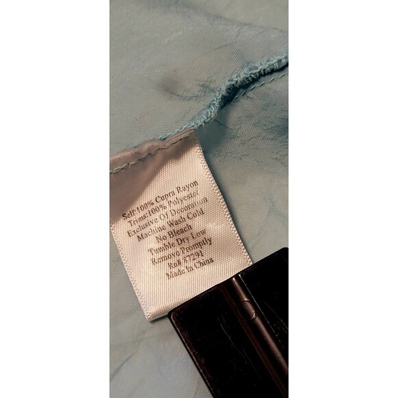 JOHNNY WAS 3x LIGHT BLUE Tunic - Embroidered Cupra - 3/4 sleeve Shirt Blouse Top - Picture 11 of 12